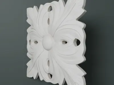Square Acanthus Applique 001 3D model