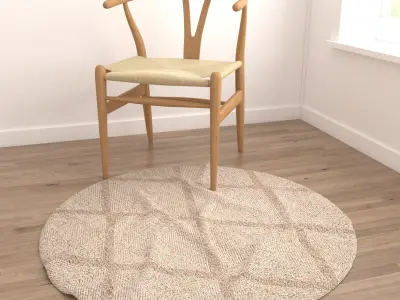 Round Rug Set 236 3D model
