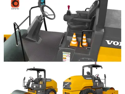 volvo sd45b roller 3D model by mohsenzahedi73