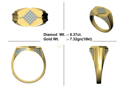 Diamond Ring 3D print model