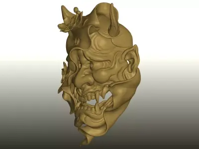 Hannya Mask Sakura 3D print model