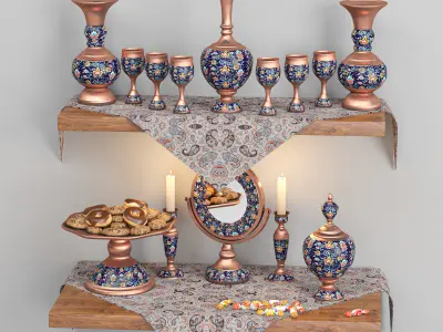 Enamel decoration set 3D model