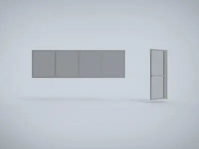 door window glass 3D model
