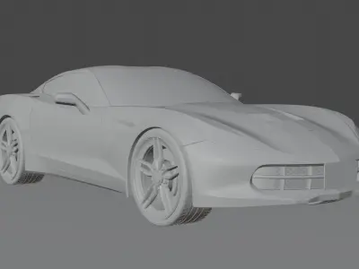 Chevrolet Corvette C7 Rigged 3D model
