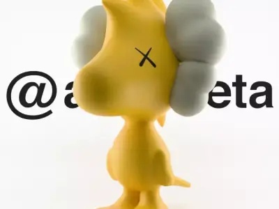 Kaws Woodstock Textured Low-poly 3D model