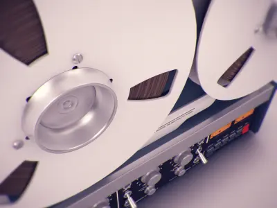 Old Tape Recorder 3D model