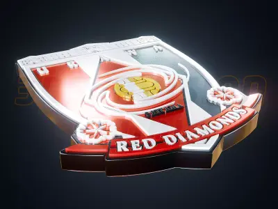 Urawa Red Diamonds logo - Cinematic - 3D print 3D model