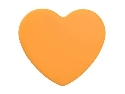 Twitter Heart Emoji v1 002 Low-poly 3D model