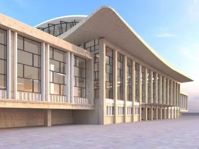 Brasov Railway Station Romania 3D model