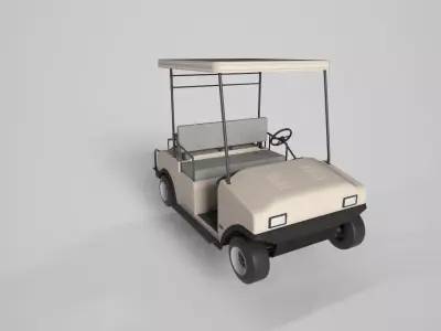 Golf Cart Low-poly 3D model