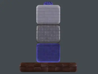 threinbax chocolate plate with sapphire in middle Free low-poly 3D model