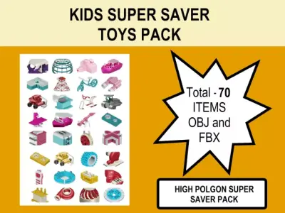 KIDS SUPER SAVER TOYS PACK 3D Model Collection