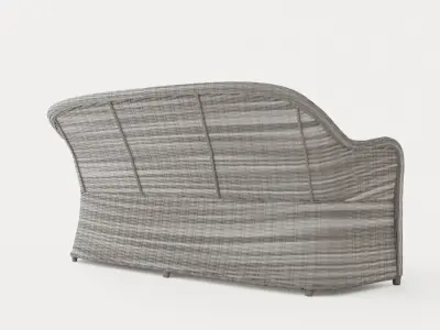 Roma 3 seater sofa Low-poly 3D model