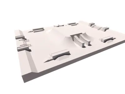 Skatepark-Skate Park PACK 3D model
