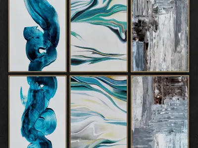 Frame Collection 10 pieces 3d model Low-poly 3D model