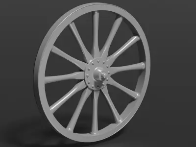 Old Wheel 3D Print 3D print model