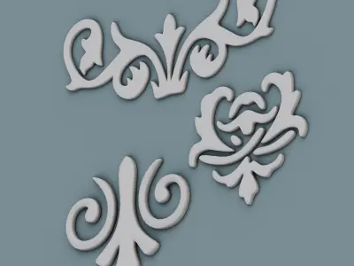 Simple Ornaments pack for Architectural Decoration  Free 3D model