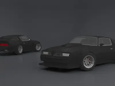 LOW POLY -MUSCLE CAR 2 Low-poly 3D model