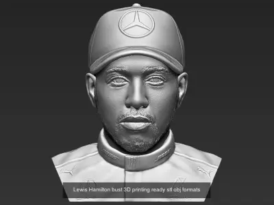 Michael Schumacher Lewis Hamilton busts for 3D printing 3D Model Pack