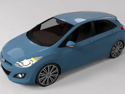 HYUNDAI I30 LOWPOLY Low-poly 3D model