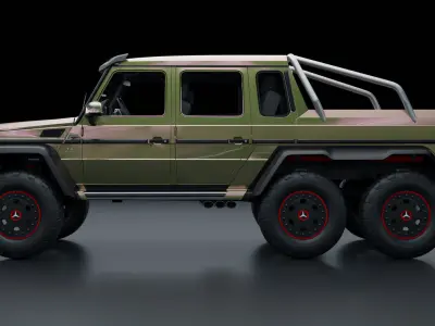 Mercedes AMG G63 6x6 edition Low-poly 3D model