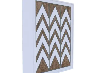 3D classic wardrobe 03 model Low-poly 3D model