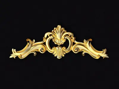 Central decor ornament for furniture 3D model 881