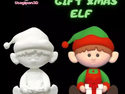 Gift Xmas Elf 3D print model