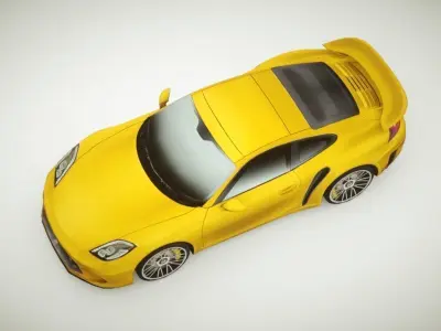 Generic Supercar v3 multicolors Low-poly 3D model