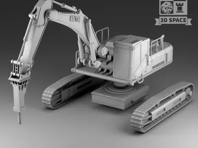 hydraulic hammer 3D print model