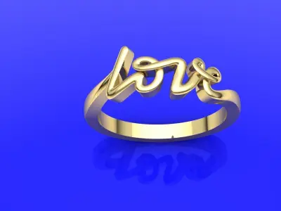 Love ring 3D model 3D print model
