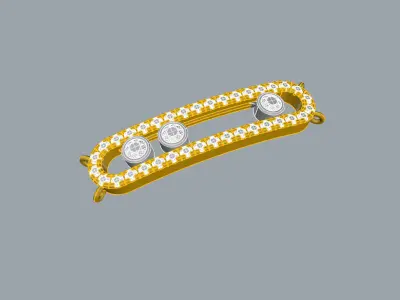 Messika  Bracelet Jewelry Gold  3D print model