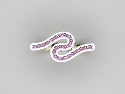 gemstone jewelry ring jr00135 3D print model