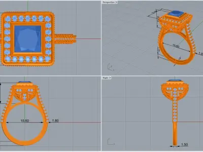 ring code 140 3D print model