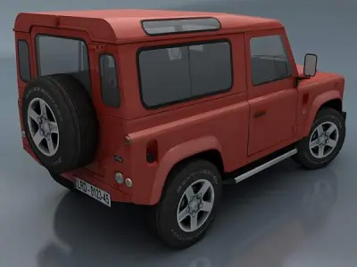 Land Rover Defender Low-poly 3D model