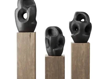 Abstract knot egg sculpture 3D model