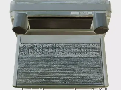 Modern POS Terminal with Touchscreen Display Low-poly 3D model