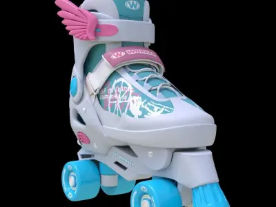 Children Rollerskates Low-poly 3D model
