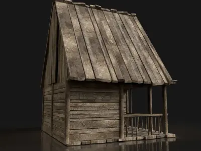 Next Gen AAA FANTASY MEDIEVAL WOODEN VILLAGE SMALL CABIN Free low-poly 3D model