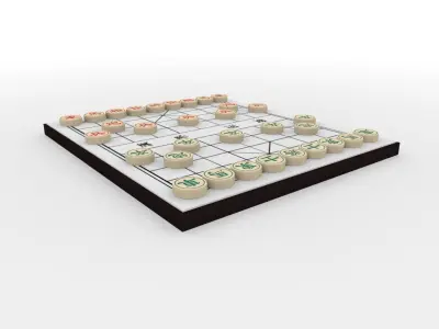 Chiness Chess - Xiangqi Low-poly 3D model