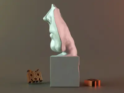HUMAN LOVE SCULPTURE candle 3D print model