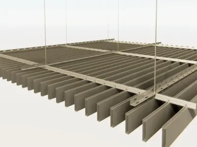 BIM-GC-Baffle Extrusion Suspended Ceiling       -From Architect- 3D model