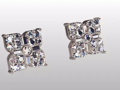 luxe jewelry earrings 3D print model