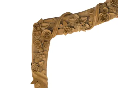 Carved picture frame STL 3D model 29