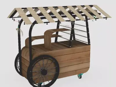 stand exhibition car mobil 2 3D model