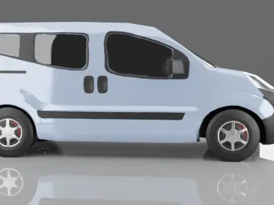 Low Poly Peugeot Bipper Free low-poly 3D model