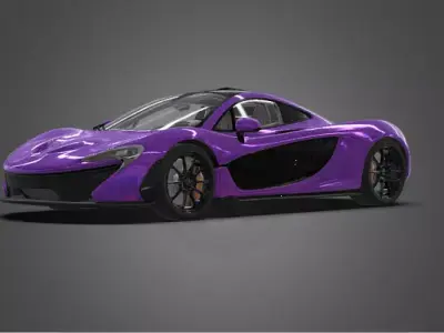 High-Poly 3D Model of McLaren P1 Hypercar  3D model