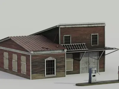 Gas Station 3D model order