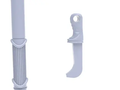 Vibro Staff and knife 1-6 Scale Hottoys  Free 3D print model