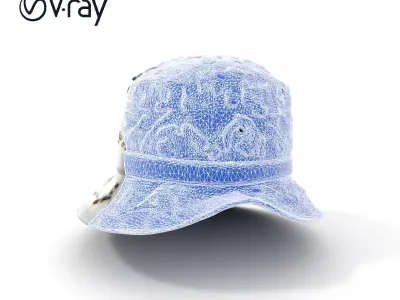 Decorative Patterned Hat Model Pack Low-poly 3D model